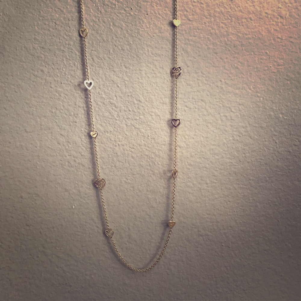 Coach Long Heart Necklace